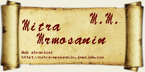 Mitra Mrmošanin vizit kartica